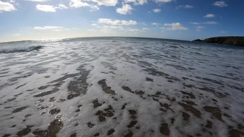 Beach waves Slow Motion Stock Footage 162170180