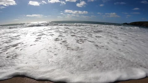Beach Waves Slow Motion Stock Footage 162170193