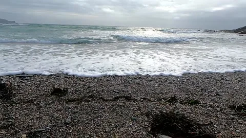 Beach Waves Slow Motion Stock Footage 163151508