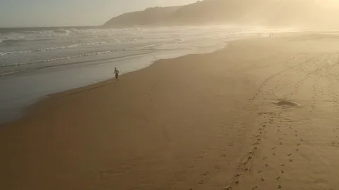 BEACH WAVES SUN Stock Footage