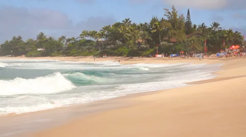 Beach Waves Surf Competition Stock Footage 31859345