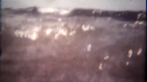 Beach, Waves, Surf Shots on Super 8mm Film Stock Footage 47973515