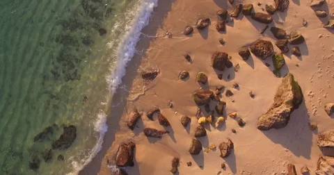 Beach  Waves Topshot Stock Footage 82707110