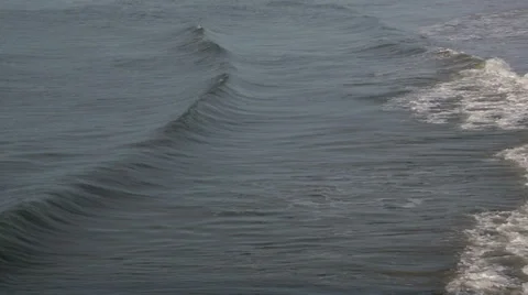 Beach waves viewed from Brunswick county beach pier Video stock 36953578