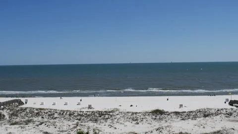 Beach Waves Wide Video stock 252612892