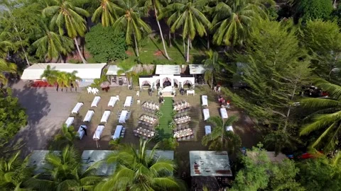 Beach Wedding reception Video stock 233178290