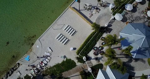 Beach wedding set up drone Stock Footage 107277229