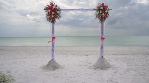 Beach Wedding Setup Video stock 62493859