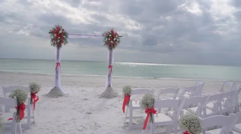 Beach Wedding Setup Video stock 62493860