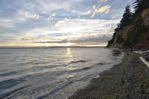 Beach in Western Washington Stock Photos