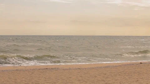 Beach where there are no people in the summer, no people. Stock Footage 115861611