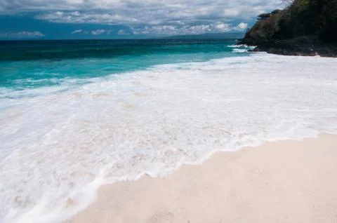 Beach with white sand Stock Photos