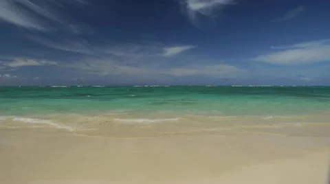 Beach wide hawaii lanikai Stock Footage