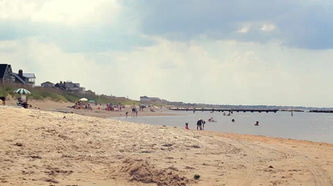 Beach wideshot Stock Footage 52996486