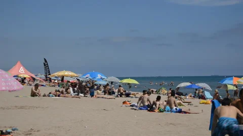 Beach In The Wind Stock Footage 54728913