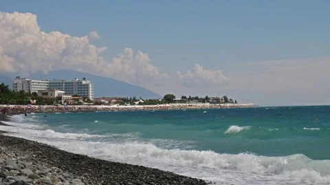 Beach In a Windy Weather Vídeos de archivo 242383526