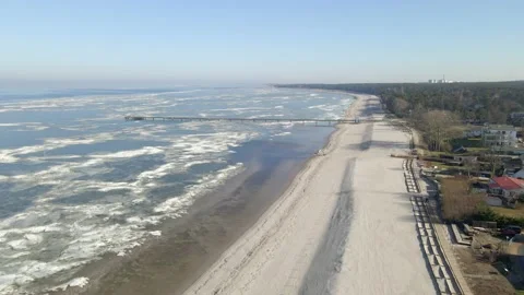 The beach at winter 5 Stock Footage 149055029