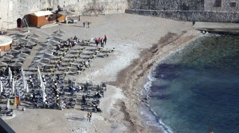 Beach at winter Stock Footage 34049690