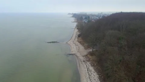 Beach in winter Stock Footage 147327420