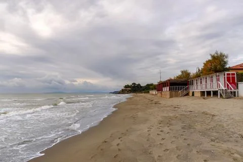 Beach in winter Foto stock