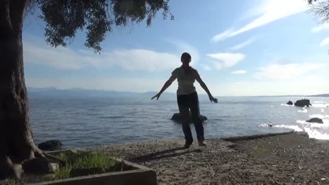 Beach Workout Stock Footage 308367595