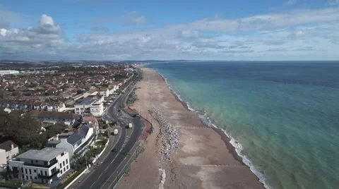 The beach in Worthing Stock Footage