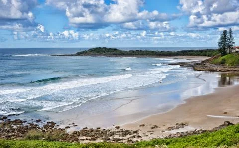 Beach at yamba Stock Photos