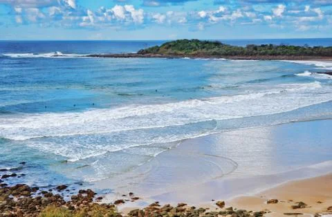 Beach at yamba Stock Photos