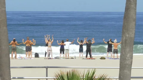 Beach Yoga 스톡 동영상 156365782