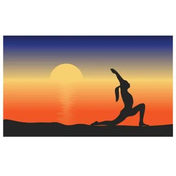 Beach Yoga Illustrazione stock