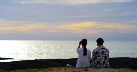 Beach_couple Stock Footage 93689287