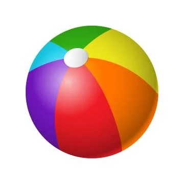 Beachball - modern vector realistic isolated object Stock Illustration