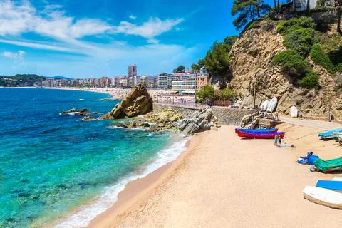 Beache in Lloret de Mar Stock Photos