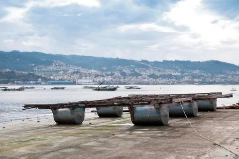 Beached batea Stock Photos