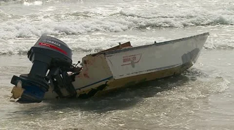 Beached Boat Video stock 11829986