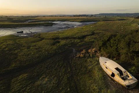 Beached Boat Foto stock