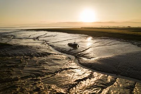 Beached boat Foto stock