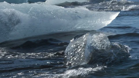 Beached icebergs in Iceland Stock Footage 91402281