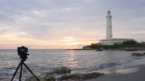 Beached near the lighthouse. Stock Footage 82797093