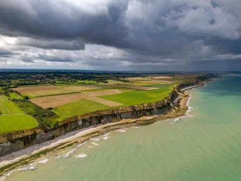 The beaches of Arromanches Foto stock