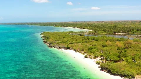 Beaches in Bantayan Island in Cebu, Philippines. Stock Footage 309753767