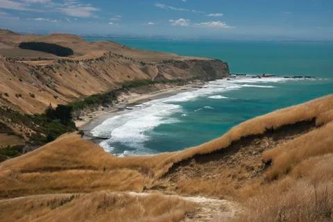 Beaches at Cape Kidnappers. Stock Photos