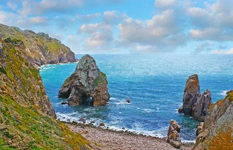 The beaches on Cape Roca Stock Photos