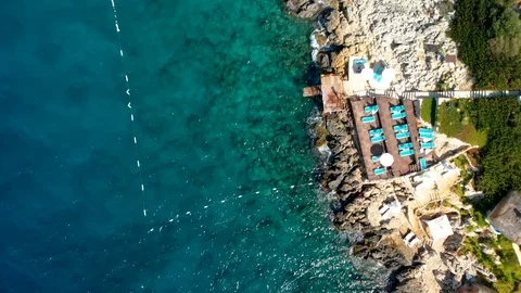 Beaches by the Cliff Stock Footage 96128911