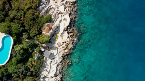 Beaches by the cliff Stock Footage 96130343