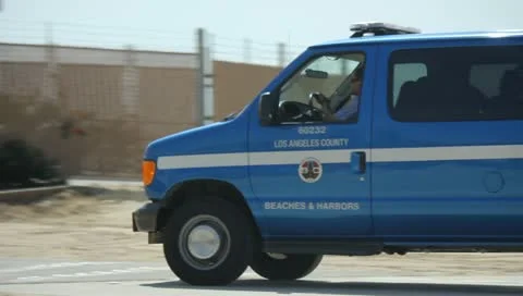 Beaches &amp; Harbors Van Stock Footage 11360338