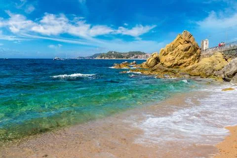 Beaches in Lloret de Mar Stock Photos