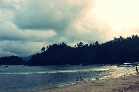 Beaches located in Java, Indonesia Stock Photos
