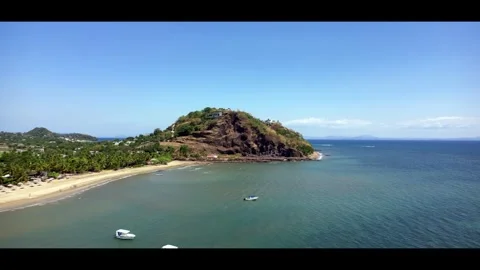 Beaches of Madagascar, Nosy be - Palm beach, anamorphic video Stock Footage 293410862