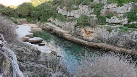 Beaches of menorca during wintertime part1 Video stock 99949943